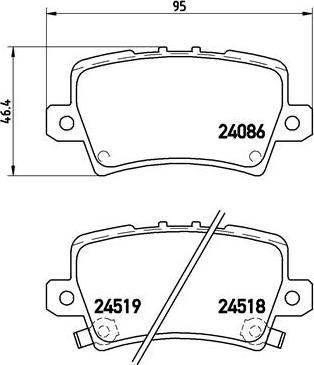 Brembo P 28 038 - Kit pastiglie freno, Freno a disco autozon.pro