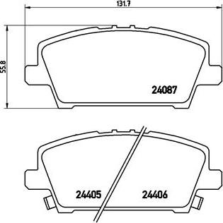 Brembo P 28 037 - Kit pastiglie freno, Freno a disco autozon.pro