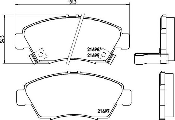 Brembo P 28 024 - Kit pastiglie freno, Freno a disco autozon.pro