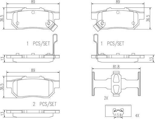 Brembo P28025N - Kit pastiglie freno, Freno a disco autozon.pro