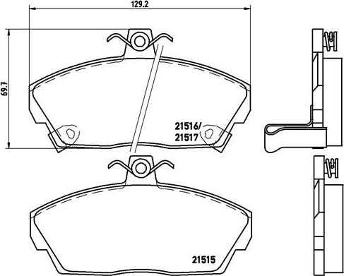 Brembo P 28 020 - Kit pastiglie freno, Freno a disco autozon.pro