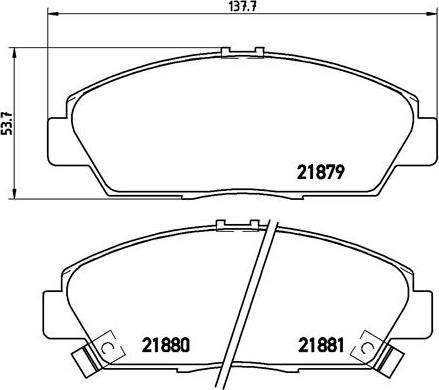 Brembo P 28 021 - Kit pastiglie freno, Freno a disco autozon.pro