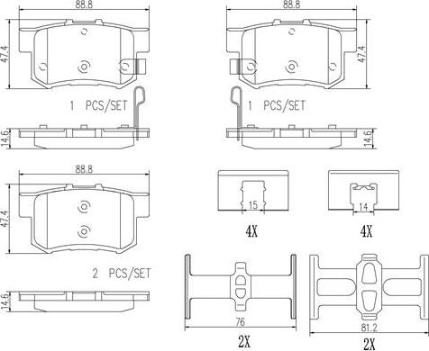 Brembo P28022N - Kit pastiglie freno, Freno a disco autozon.pro