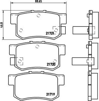 Brembo P 28 022 - Kit pastiglie freno, Freno a disco autozon.pro