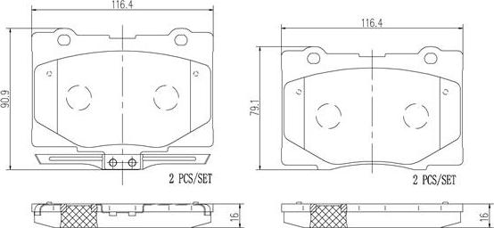 Brembo P28079N - Kit pastiglie freno, Freno a disco autozon.pro