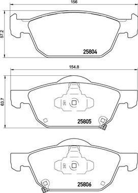 Brembo P28076N - Kit pastiglie freno, Freno a disco autozon.pro