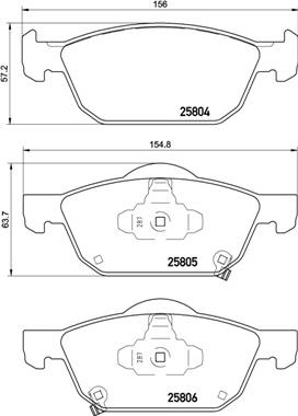 Brembo P 28 076X - Kit pastiglie freno, Freno a disco autozon.pro