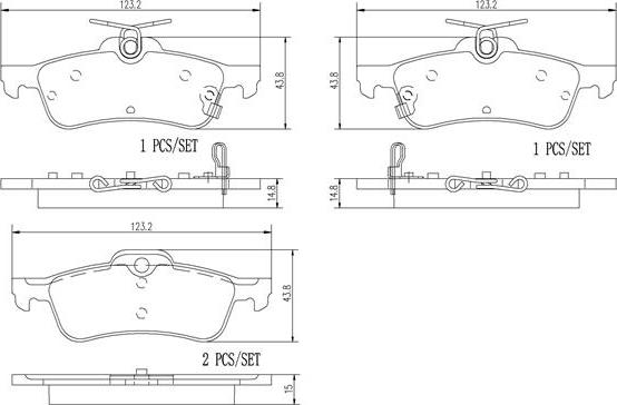 Brembo P28070N - Kit pastiglie freno, Freno a disco autozon.pro