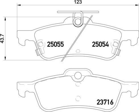 Brembo P 28 070 - Kit pastiglie freno, Freno a disco autozon.pro