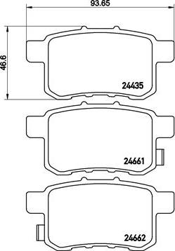 Brembo P 28 072 - Kit pastiglie freno, Freno a disco autozon.pro