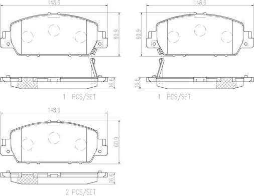 Brembo P28077N - Kit pastiglie freno, Freno a disco autozon.pro