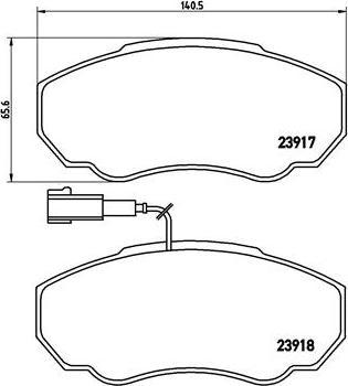 Brembo P 23 091 - Kit pastiglie freno, Freno a disco autozon.pro