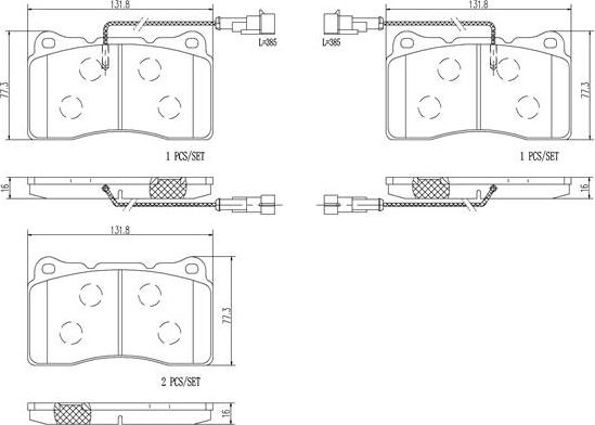 Brembo P23098N - Kit pastiglie freno, Freno a disco autozon.pro