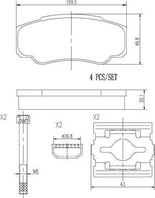 Brembo P23093N - Kit pastiglie freno, Freno a disco autozon.pro