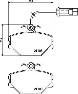 Brembo P 23 044 - Kit pastiglie freno, Freno a disco autozon.pro