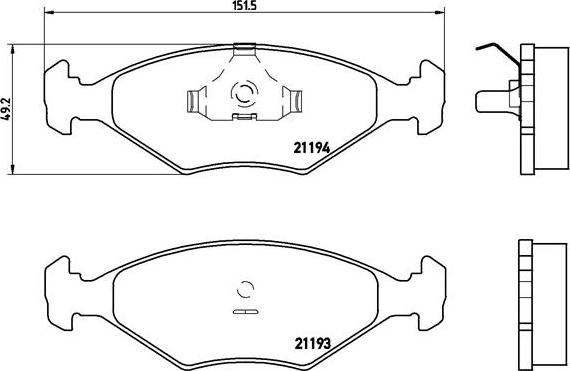 Brembo P 23 040 - Kit pastiglie freno, Freno a disco autozon.pro