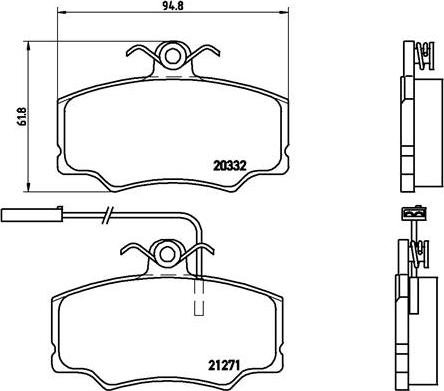 Brembo P 23 048 - Kit pastiglie freno, Freno a disco autozon.pro