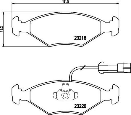 Brembo P 23 056 - Kit pastiglie freno, Freno a disco autozon.pro