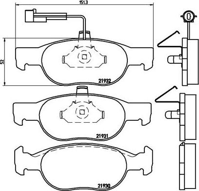 Brembo P 23 057 - Kit pastiglie freno, Freno a disco autozon.pro