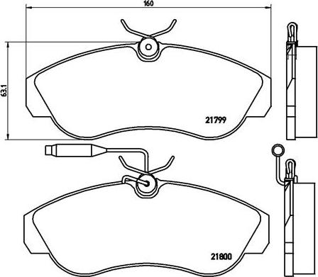 Brembo P 23 069 - Kit pastiglie freno, Freno a disco autozon.pro