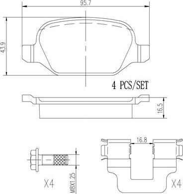 Brembo P23065N - Kit pastiglie freno, Freno a disco autozon.pro