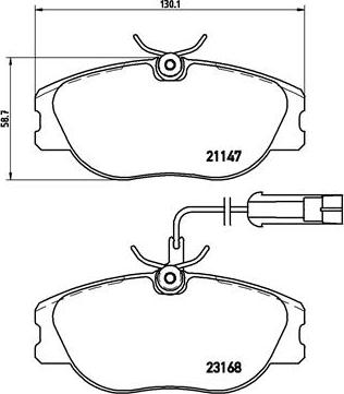 Brembo P 23 066 - Kit pastiglie freno, Freno a disco autozon.pro