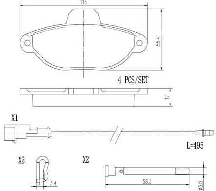 Brembo P23060N - Kit pastiglie freno, Freno a disco autozon.pro