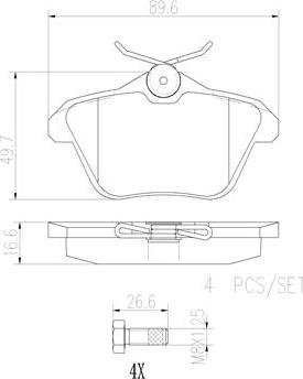 Brembo P23067N - Kit pastiglie freno, Freno a disco autozon.pro