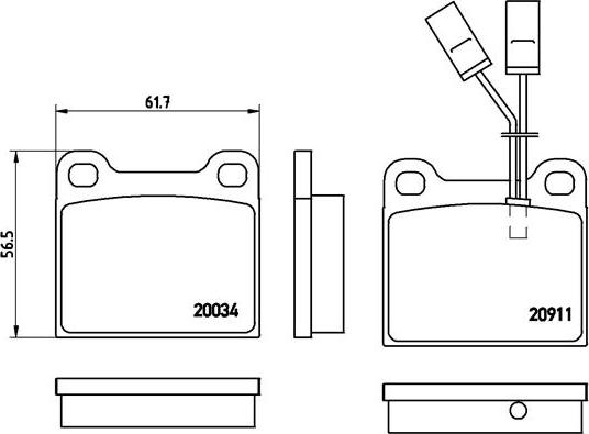 Brembo P 23 012 - Kit pastiglie freno, Freno a disco autozon.pro