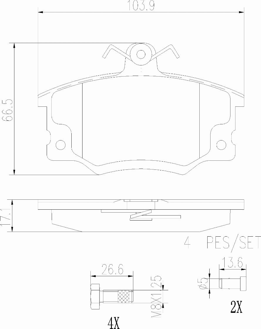 Brembo P23017N - Kit pastiglie freno, Freno a disco autozon.pro