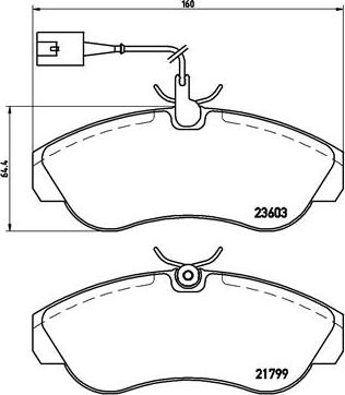 Brembo P 23 084 - Kit pastiglie freno, Freno a disco autozon.pro