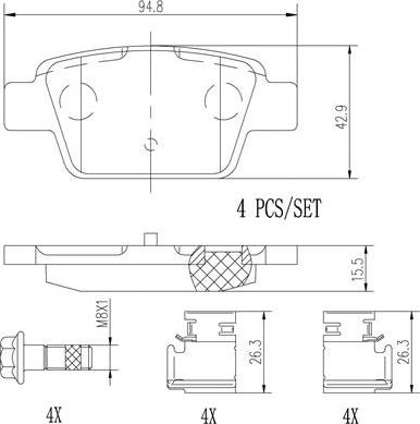 Brembo P23080N - Kit pastiglie freno, Freno a disco autozon.pro