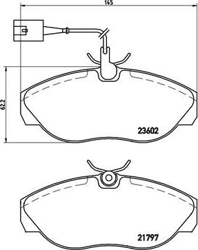 Brembo P 23 083 - Kit pastiglie freno, Freno a disco autozon.pro