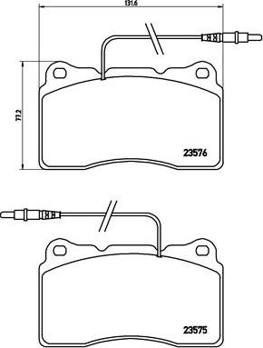 Brembo P 23 082 - Kit pastiglie freno, Freno a disco autozon.pro