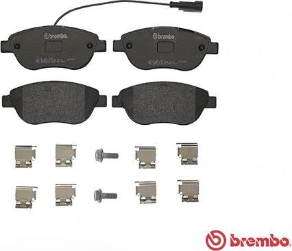 Brembo P 23 087 - Kit pastiglie freno, Freno a disco autozon.pro