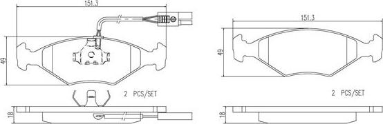 Brembo P23039N - Kit pastiglie freno, Freno a disco autozon.pro