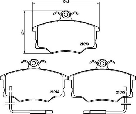 Brembo P 23 034 - Kit pastiglie freno, Freno a disco autozon.pro