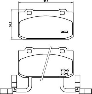 Remsa 210.00 - Kit pastiglie freno, Freno a disco autozon.pro