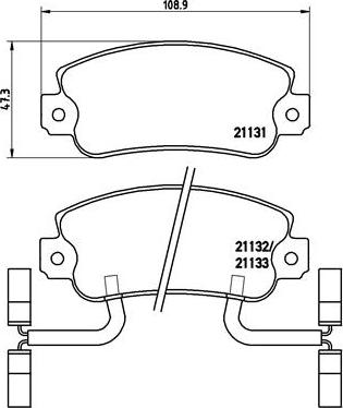 Brembo P 23 031 - Kit pastiglie freno, Freno a disco autozon.pro