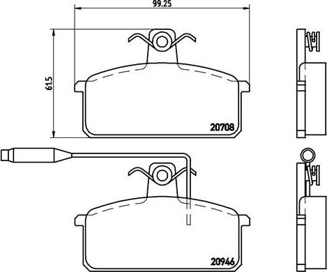 Brembo P 23 024 - Kit pastiglie freno, Freno a disco autozon.pro