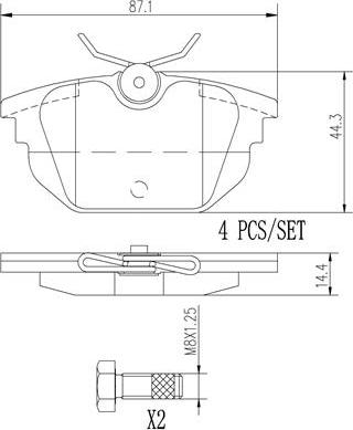 Brembo P23026N - Kit pastiglie freno, Freno a disco autozon.pro