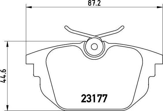 Brembo P 23 026 - Kit pastiglie freno, Freno a disco autozon.pro