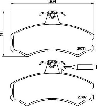 Brembo P 23 022 - Kit pastiglie freno, Freno a disco autozon.pro