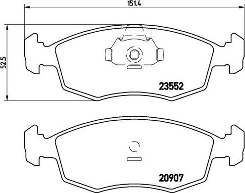 Brembo P 23 079 - Kit pastiglie freno, Freno a disco autozon.pro