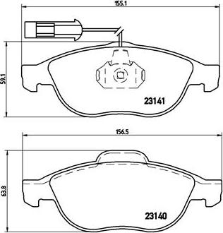 Brembo P 23 075 - Kit pastiglie freno, Freno a disco autozon.pro