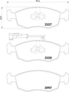 Brembo P 23 076 - Kit pastiglie freno, Freno a disco autozon.pro