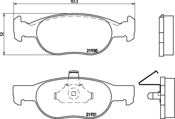 Brembo P 23 073 - Kit pastiglie freno, Freno a disco autozon.pro