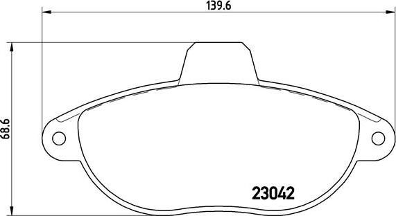 Brembo P 23 072 - Kit pastiglie freno, Freno a disco autozon.pro