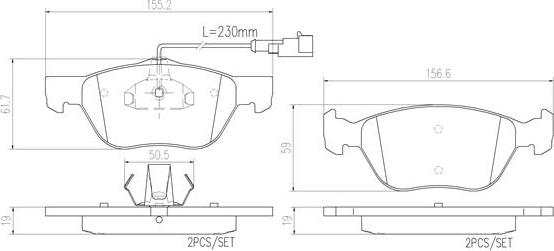 Brembo P23077N - Kit pastiglie freno, Freno a disco autozon.pro