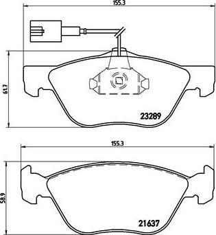 Brembo P 23 077X - Kit pastiglie freno, Freno a disco autozon.pro